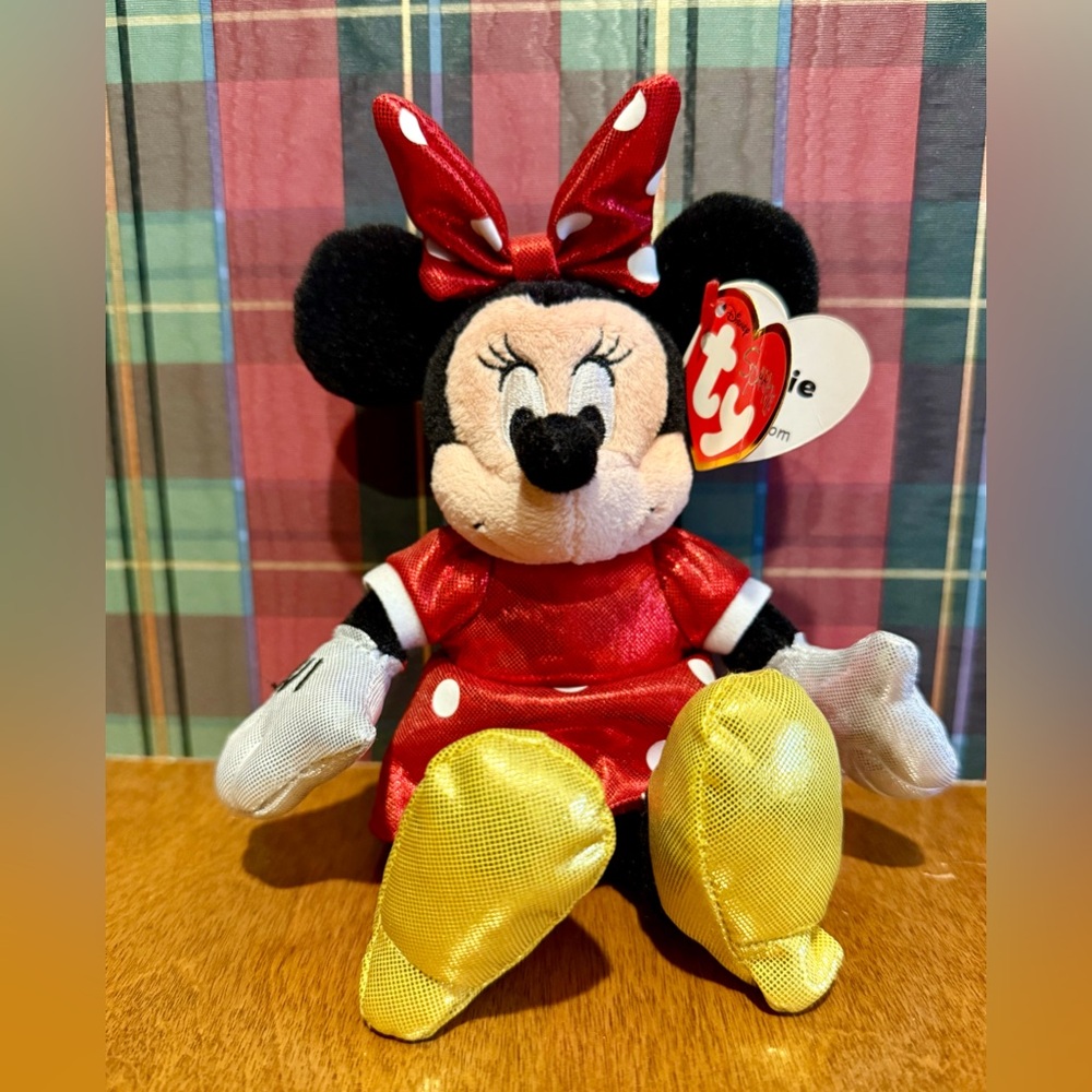 Minnie Mouse Plush, Ty Beanie Babies Sparkles